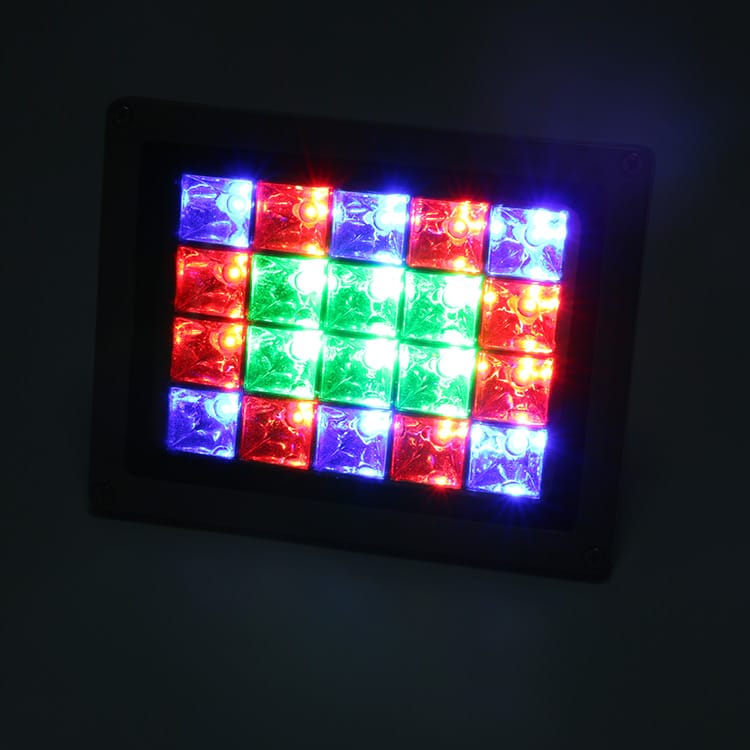 Solar LED RGB Flood Light Green Team Lighting