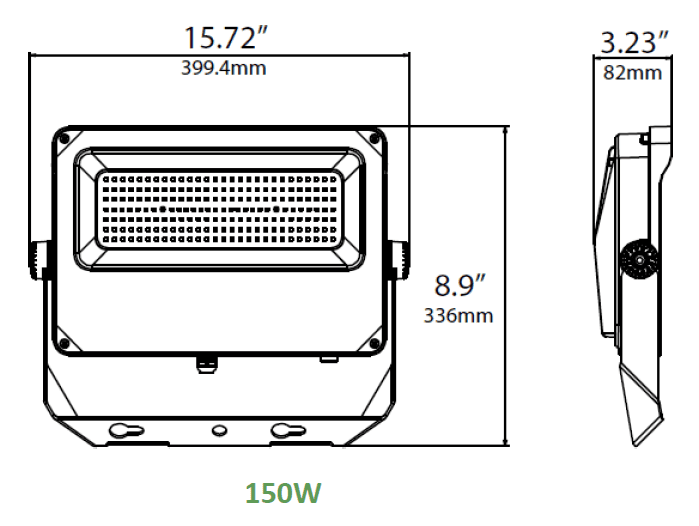 100W+150W+200W+240W LED Floodlight with Bracket Mount and Continuous