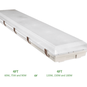 120W+150W+180W 4ft. Vapor Tight High Bay / CCT (3.5K-5K) & Wattage Tunable / Dimmable 0-10V