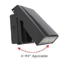 30W+50W+75W+100W Adjustable Wall Pack Fixture