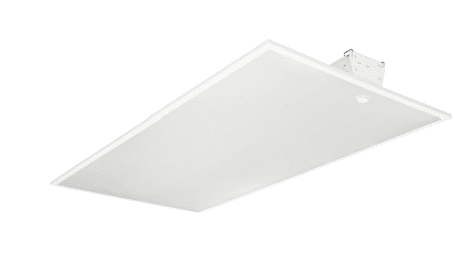 2'x4' Drop-in LED High Bay / Multi-Watt / CCT-Adjustable / MicroLens for Reduced Glare / Hanging or Surface-mount / 1-10V Dimmable