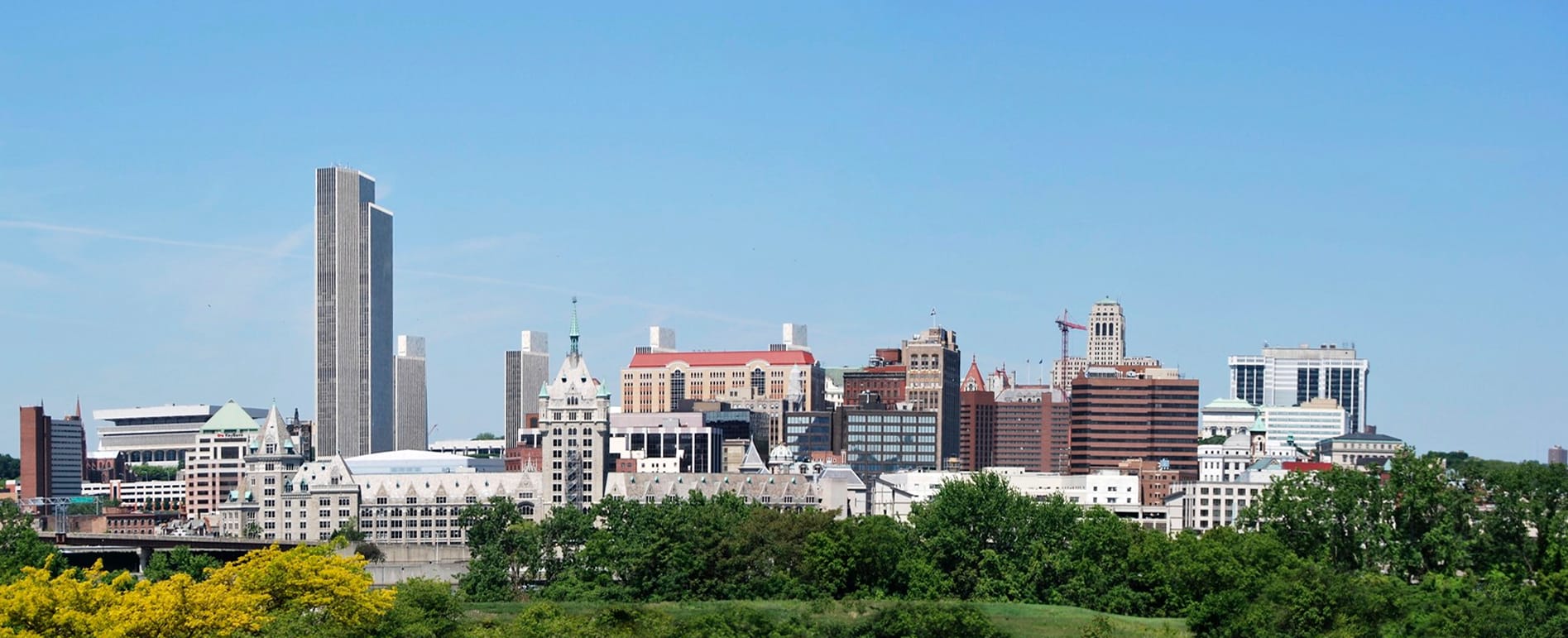 Skyline of Albany, New York, United States from Rensselaer