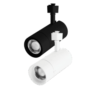 zoomable J-Track LED spotlight black and white