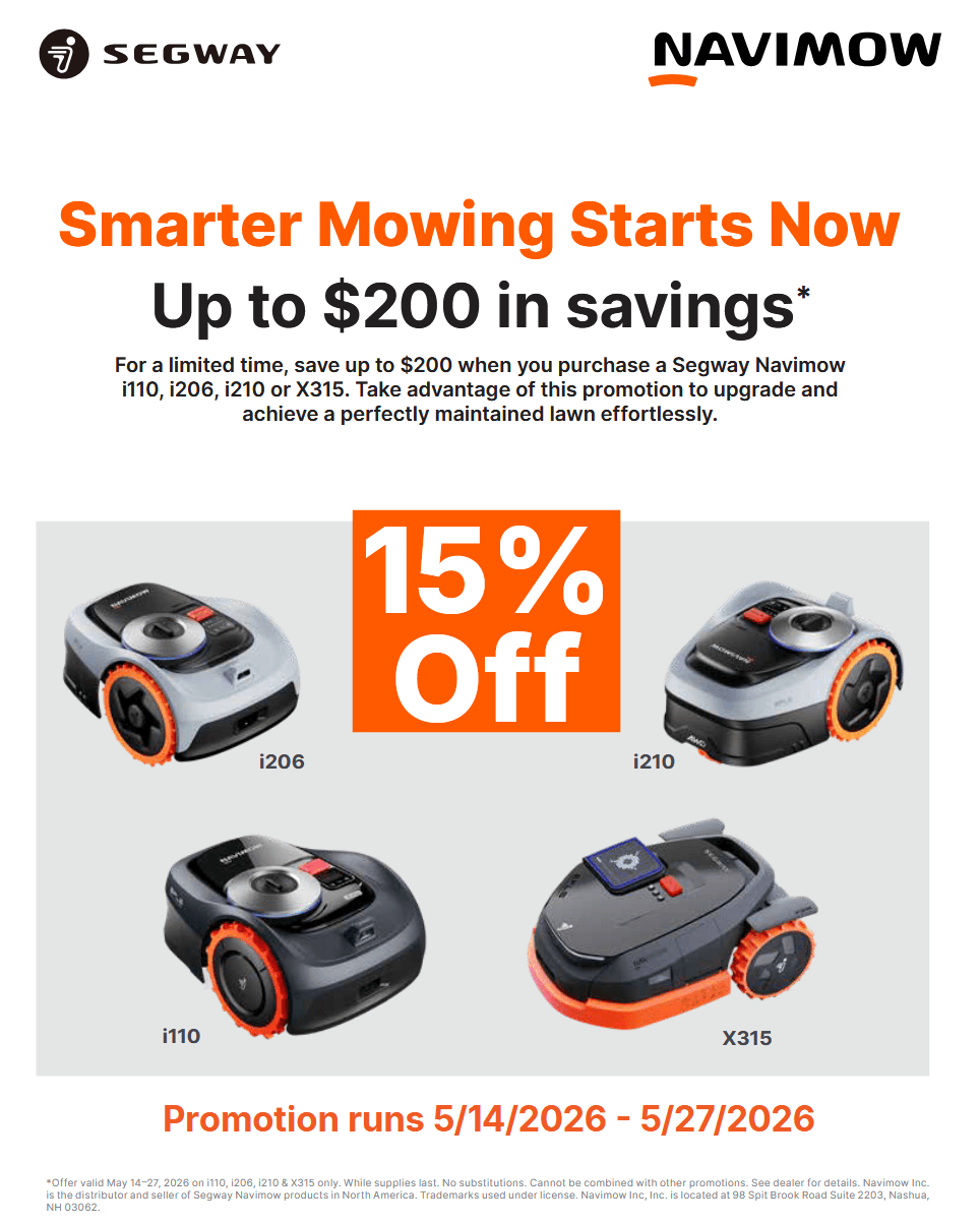 Segway Navimow Memorial Day Sale 2026