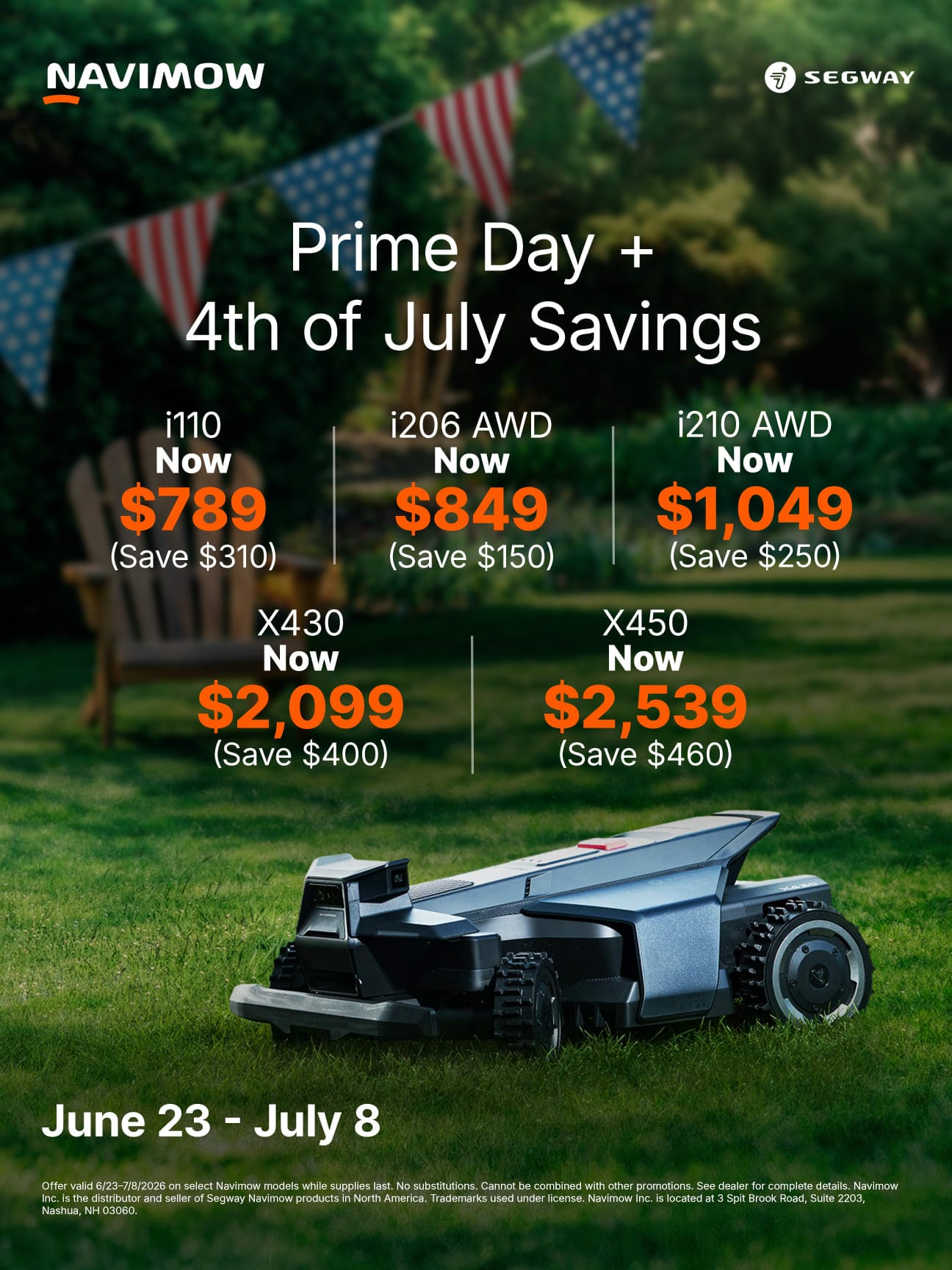 SegwayNavimow PrimeDay July4 18x24 Flyer 3